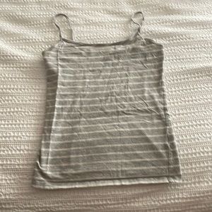 Aeropostale grey and white striped tank